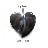 Hematite Heart Pendant ,Assorted Size